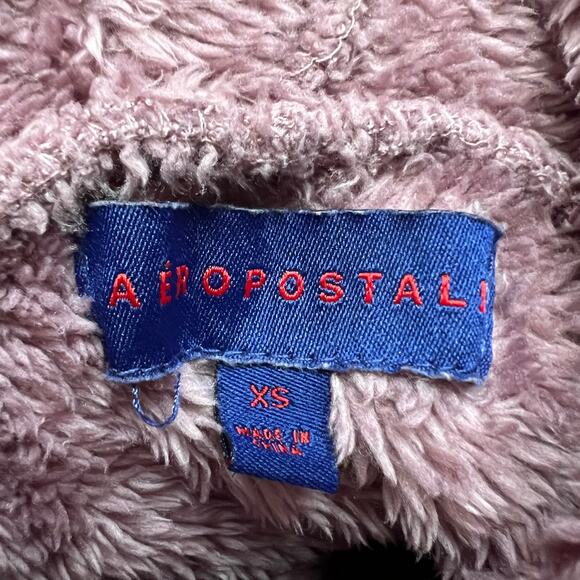 Aeropostle Mauve Faux Fur Hoodie Pullover Jacket , XS - Picture 4 of 5
